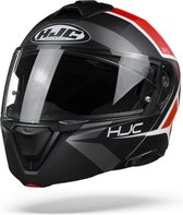 HJC I90 HOLLEN MC1F Zwart Systeemhelm - Motorhelm  - Maat S