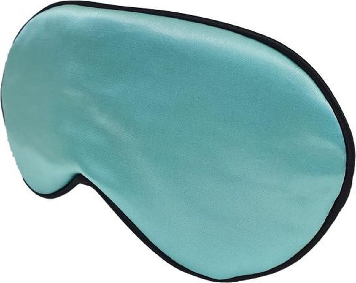 Slaapmaskers Extra Zacht Satijn – 2 Stuks - Beige & Turquoise - Thuis - Slaapmasker - Verduisterend - Onderweg - Vliegtuig - Festival - Slaapcomfort - oDaani — afbeelding 8