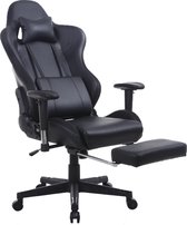 Gamestoel Tornado Relax Bureaustoel - met voetsteun - ergonomisch verstelbaar - zwart