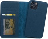 Dutchic Lederen Apple iPhone 11 Pro Max Hoesje (Tweedelige ontwerp: Book Case / Hardcase - II Blue)