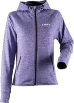 LXURY Full Zip Sportvest Maat XS Paars - Dames - Polyester - Reflecterend - Duimgaten - Jogging Sweater - Sport Jacket - Trainingsvest - Sportkleding - Dames Kleding