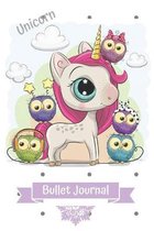 Unicorn Bullet Journal: Dotted Grid Notebook Sketchbook Planner 6''x9'' 130 pages