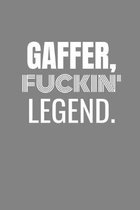 Gaffer Fuckin Legend: GAFFER TV/flim prodcution crew appreciation gift. Fun gift for your production office and crew