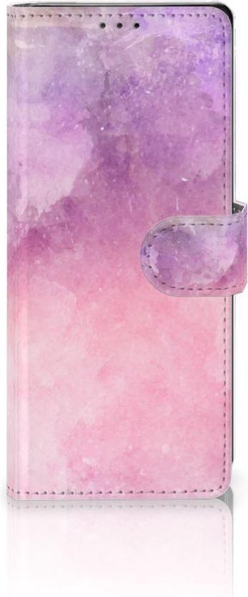 Coque Téléphone Sony Xperia 10 II Housse en Cuir Etui de Protection pour Peinture Rose Pourpre