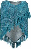 Mooie omslagdoek van alpacawol / alpaca wol in de mooie kleur ice blue (lichtblauw, donkerblauw, grijs en wit), een echte eyecatcher