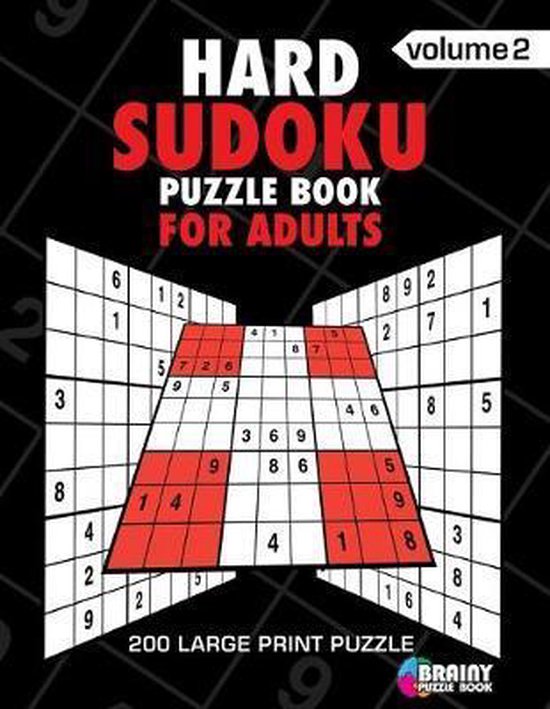 Hard Sudoku Puzzle Book For Adults 200 Large Print Puzzles With Answer Volume 2 5261