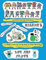 Printable Preschool Worksheets (Cut and paste Monster Factory - Volume 3)