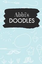 Abbi's Doodles: Personalized Teal Doodle Notebook Journal (6 x 9 inch) with 150 dot grid pages inside.