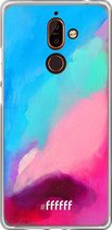 Nokia 7 Plus Hoesje Transparant TPU Case - Abstract Hues #ffffff