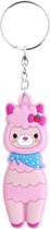 Attitude Holland Sleutelhanger Pink Llama Rubber Roze