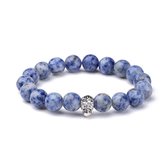 KRALEN ARMBAND SODALIET MET SKULL BEDELTJE - BLAUW