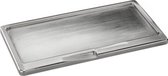 Luxe metalen kaarsenbord/plateau zilver 9 x 17 cm rechthoekig - Onderbord/kaarsenbord/onderzet bord voor kaarsen - Kaarsplateau/kaarsenplateau - Woonaccessoires