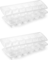 6x IJsblokjes/ijsklontjes vormen transparant - 12 stuks - IJsblokjes/ijsklontjes makers