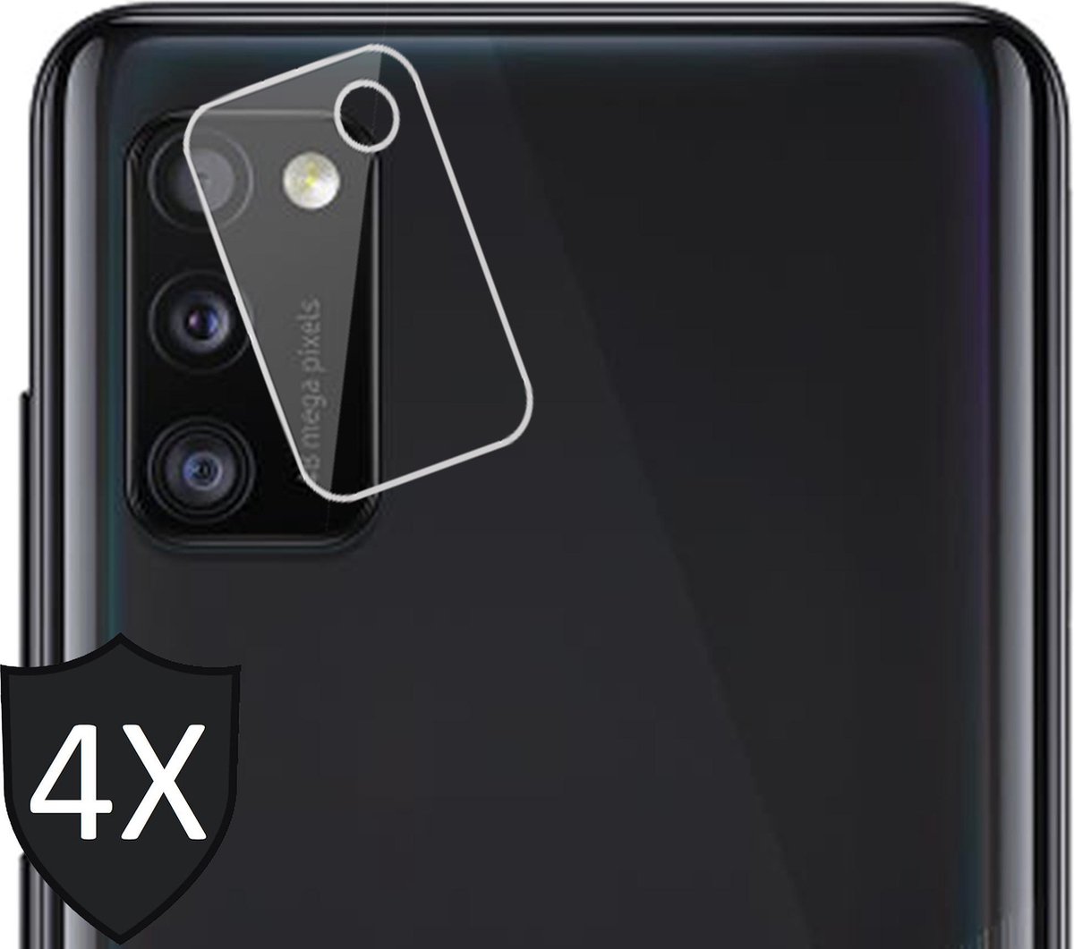 Camera Screenprotector geschikt voor Samsung Galaxy A41 - 4x Glas Screen Protector