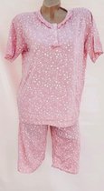 Dames pyjama set met 3 kwart broek M 36-38 lichtroze
