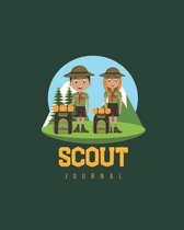 Scout Journal: Cute Camping Journal Travel Activity Planner Notebook - RV Logbook Hiking Checklist Keepsake Memories For Kids Boys Gi