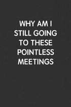 Why Am I Still Going to These Pointless Meetings: Funny Blank Lined Journal - Sarcastic Gift Black Notebook
