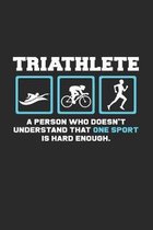 Triathlete sport: 6x9 Triathlon - dotgrid - dot grid paper - notebook - notes