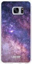 Samsung Galaxy S7 Edge Hoesje Transparant TPU Case - Galaxy Stars #ffffff