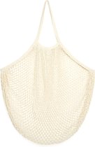 Kikkerland Boodschappentas - Geschikt als strandtas of kleding in te doen - Beige - 90x60 cm