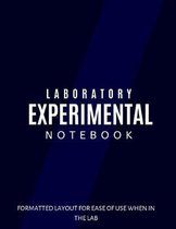 Laboratory Experimental Notebook: A4 Lab Book 132 pages with formatted layout for ease of use when in the lab