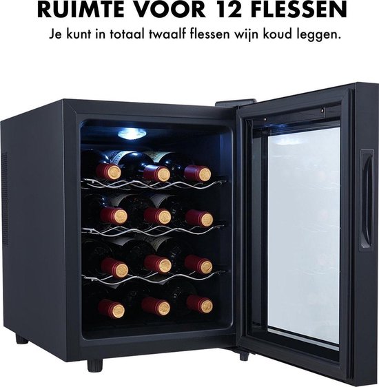 Koelkast: Wijnkoelkast / Wijnklimaatkast voor 12 Flessen, van het merk Moa Design