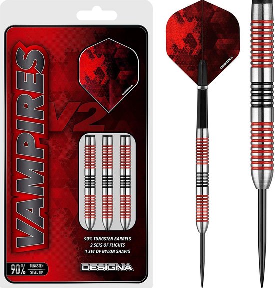 Afbeelding van het spel Designa Darts Vampires V2 Black & Red M2 23 gram