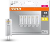 OSRAM 4058075093959 LED-lamp Energielabel A++ (A++ - E) G4 Speciale vorm 1.8 W = 20 W Warmwit (Ø x l) 14 mm x 36 mm 5 stuk(s)