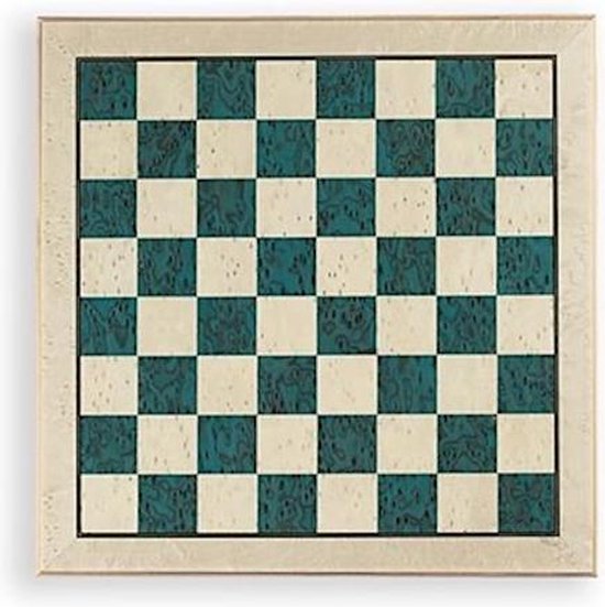 Thumbnail van een extra afbeelding van het spel Dal Negro Schaakbord 52 X 52 Cm Hout Blauw/wit