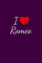 I love Romeo: Notebook / Journal / Diary - 6 x 9 inches (15,24 x 22,86 cm), 150 pages. For everyone who's in love with Romeo.