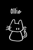 Ollie: Composition Notebook Plain College Ruled Wide Lined 6'' x 9'' Journal Cute Meow Funny Kawaii Gifts for cool cat lover's