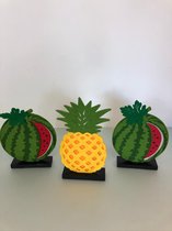Fruitdecoratie set - drie stuks