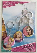 3x disney prinses sleutelhangers - rapunzel - assepoester - speelgoed