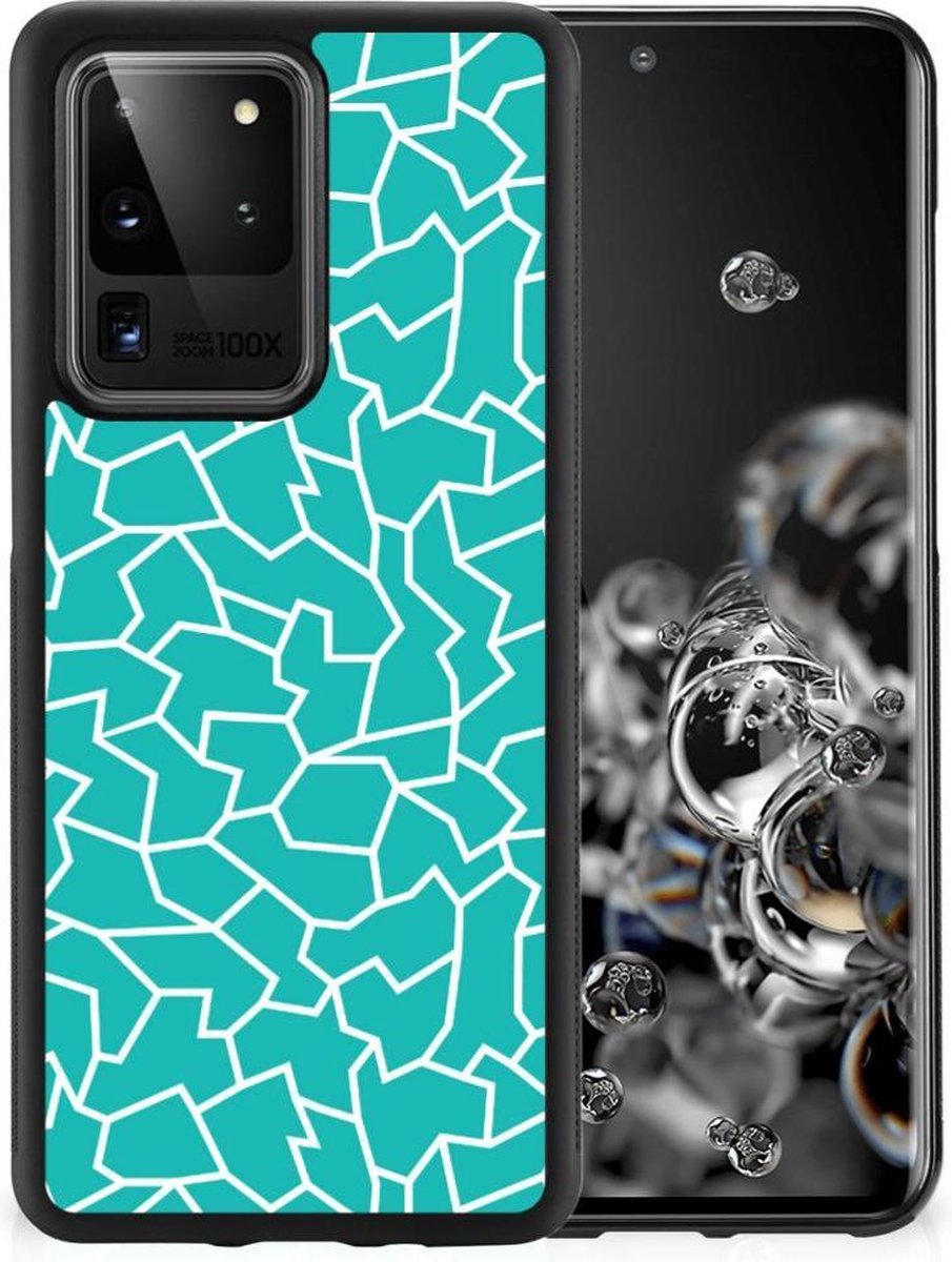 Back Cover voor Samsung Galaxy S20 Ultra Case Cracks Blue