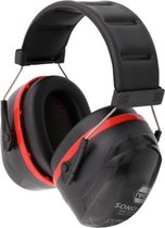 Reca gehoorbescherming oorkap met hoofdbeugel Sonor 33 - SNR 33 dB - zwart/rood