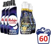 Robijn Black Velvet Wasmiddel en Wasverzachter - 60 wasbeurten - Voordeelverpakking
