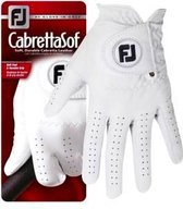 Footjoy - CabrettaSof - heren golfhandschoen wit - rechtshandig - maat S