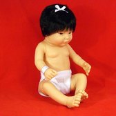 The Doll Factory Babypoppen Aziatisch Meisje met Haar 52 cm