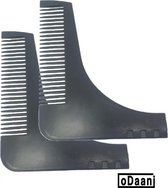 Beard Bro - Baardkam - 2 Stuks - Baardtrimmer - Baard Verzorging - Zwart - Baard styling - oDaani