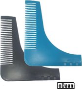 Beard Bro - Baardkam - 2 Stuks - Baardtrimmer - Baard Verzorging - Blauw + Zwart - Baard styling - oDaani