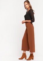 LOLALIZA Wijde broek - Camel - Maat 42