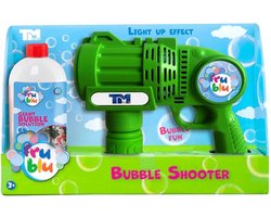 Set Fru Blu Bubble Shooter Mega Blaster bubbelpistool en 0,5 liter vloeistof
