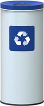 ALDA Nord White Prullenbak 45L blauw, gemakkelijk afval scheiden – recyclen, afvalbakken, vuilnisbak
