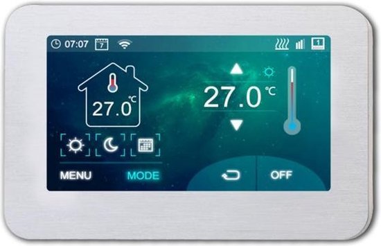 Optima Wifi thermostaat met kleurenscherm W FC inbouw klokthermostaat met  kleuren... | bol