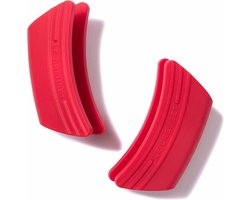 foto van Le Creuset Siliconen Set Van 2 Handvaten Kersenrood 12 x 6 cm