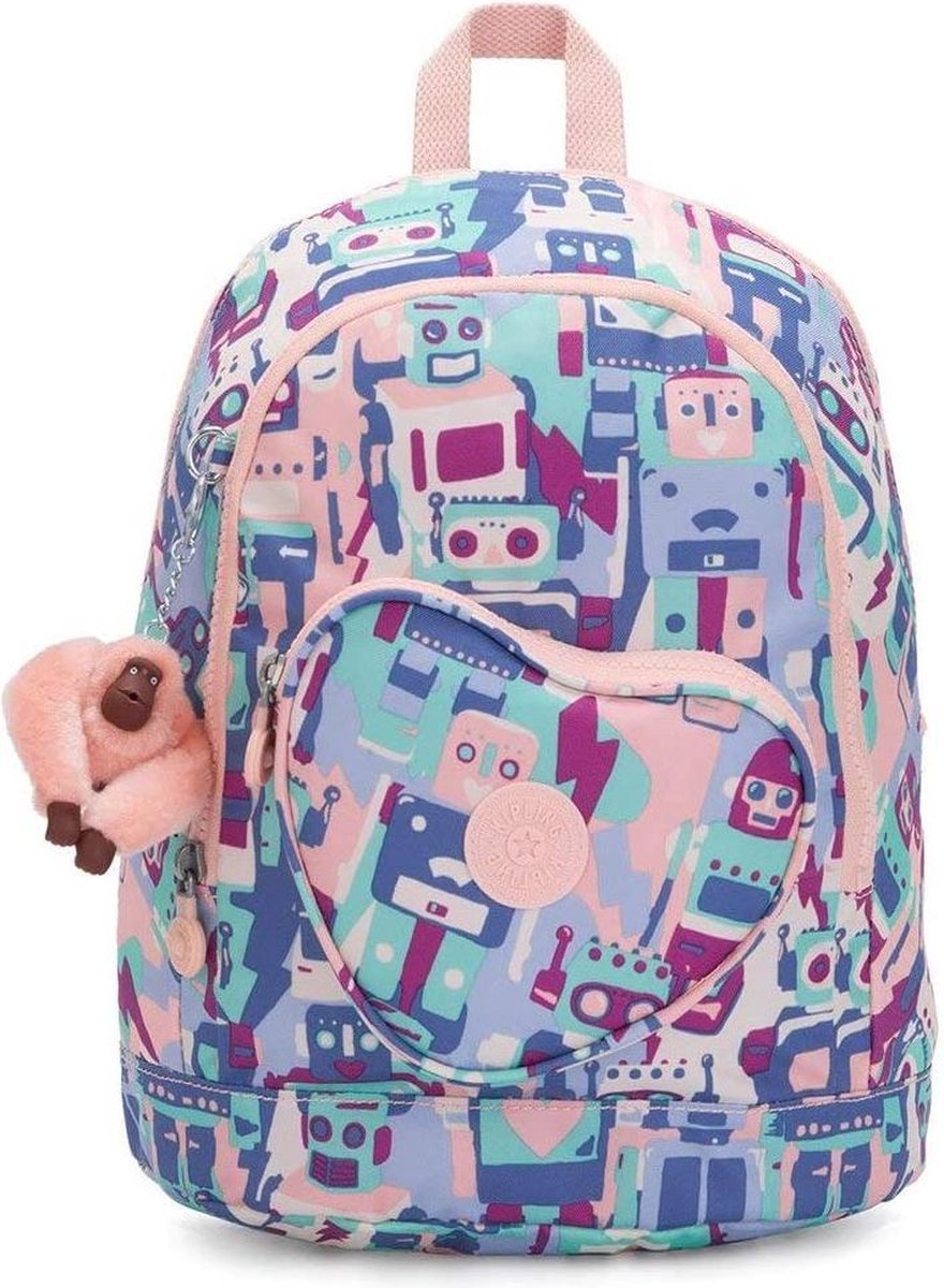 KIPLING HEART BACKPACK ROBOT CAMO PINK