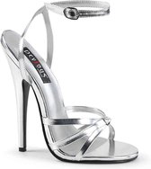 Devious Hoge hakken -36 Shoes- DOMINA-108 Paaldans schoenen Zilverkleurig