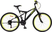 Amigo Racer - Mountainbike 24 inch - Voor jongens en meisjes - Met 18 versnellingen - Zwart/Geel