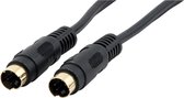Deltaco AV-3, S-Video kabel (4-pin) mannelijk, verguld, 3 m, zwart