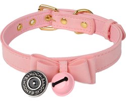 Banoch - Collar Catbell Pink - Halsband Strik Roze